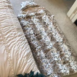 Pottery Barn Teen faux fur sleeping bag